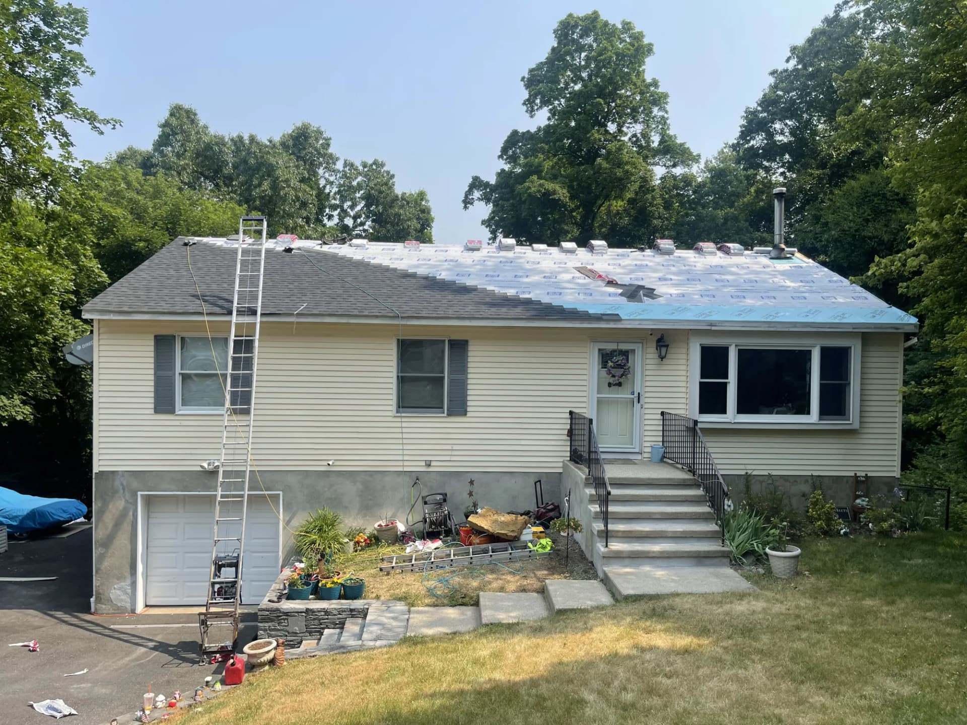 Large commercial flat roof inspection on a New Jersey building